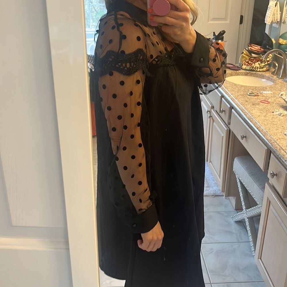 Black polka dot dress - Picture 2 of 2